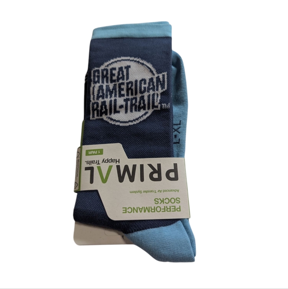 Primal Great American Rail-Trail Performance Socks Size L/XL